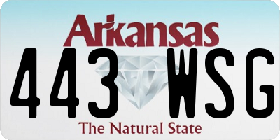 AR license plate 443WSG