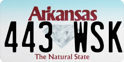 AR license plate 443WSK