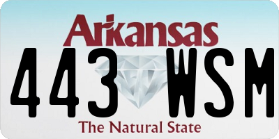 AR license plate 443WSM