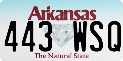 AR license plate 443WSQ