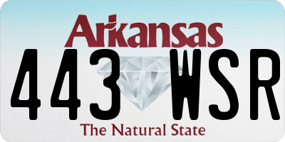 AR license plate 443WSR