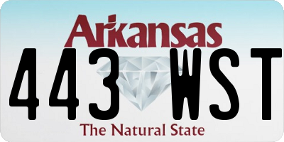 AR license plate 443WST