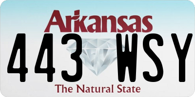AR license plate 443WSY