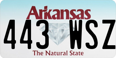 AR license plate 443WSZ