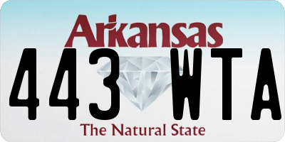 AR license plate 443WTA