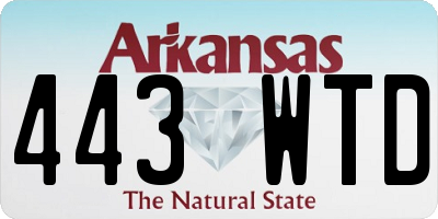 AR license plate 443WTD