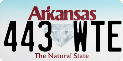 AR license plate 443WTE