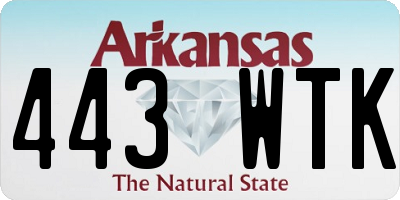 AR license plate 443WTK