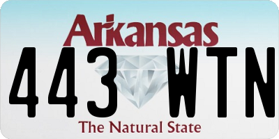 AR license plate 443WTN