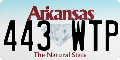 AR license plate 443WTP