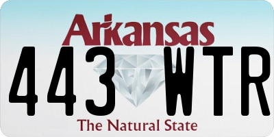 AR license plate 443WTR