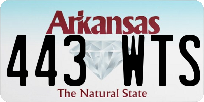 AR license plate 443WTS