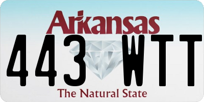 AR license plate 443WTT