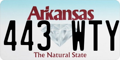 AR license plate 443WTY