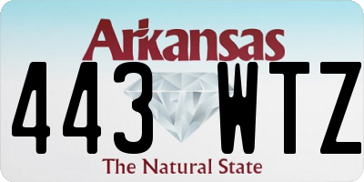 AR license plate 443WTZ