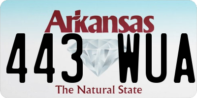 AR license plate 443WUA