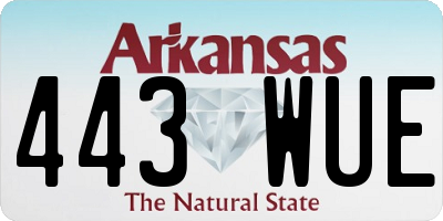 AR license plate 443WUE