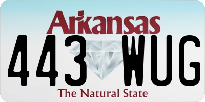 AR license plate 443WUG