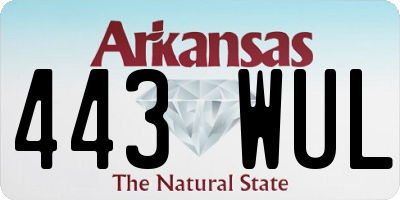 AR license plate 443WUL
