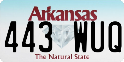 AR license plate 443WUQ
