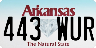 AR license plate 443WUR