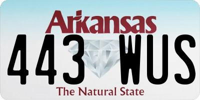 AR license plate 443WUS