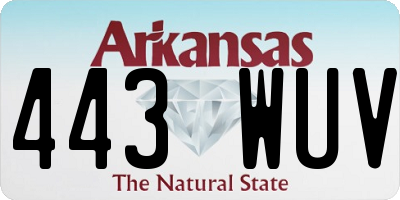 AR license plate 443WUV