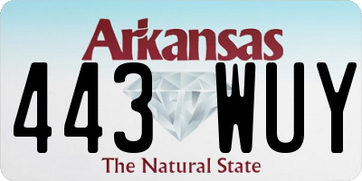 AR license plate 443WUY