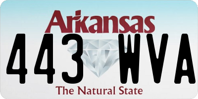 AR license plate 443WVA
