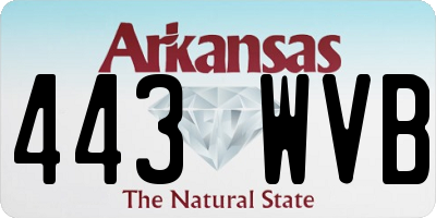 AR license plate 443WVB