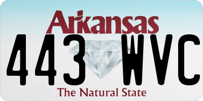 AR license plate 443WVC