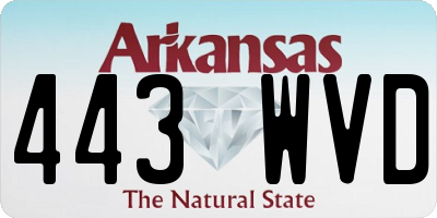 AR license plate 443WVD