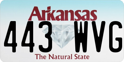 AR license plate 443WVG