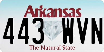 AR license plate 443WVN