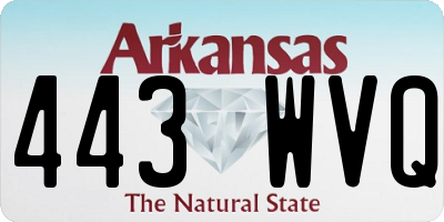 AR license plate 443WVQ