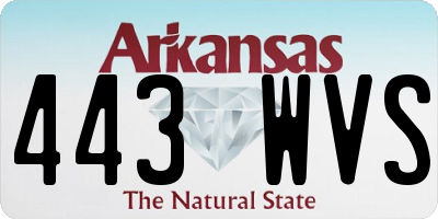 AR license plate 443WVS