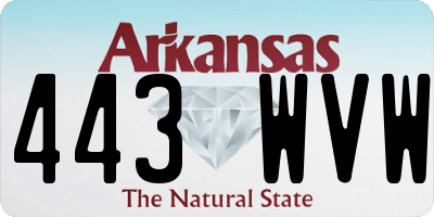 AR license plate 443WVW