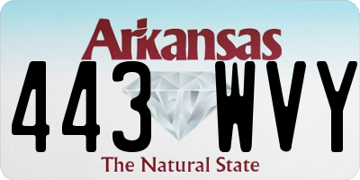 AR license plate 443WVY