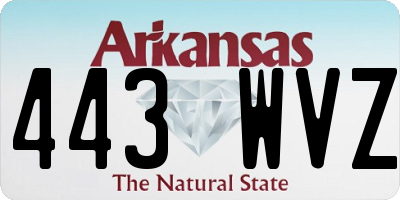 AR license plate 443WVZ