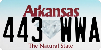 AR license plate 443WWA