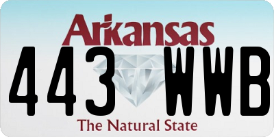 AR license plate 443WWB