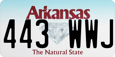 AR license plate 443WWJ