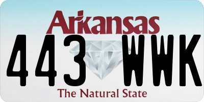 AR license plate 443WWK