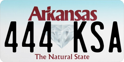 AR license plate 444KSA
