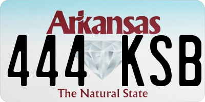 AR license plate 444KSB