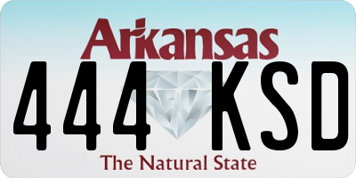 AR license plate 444KSD