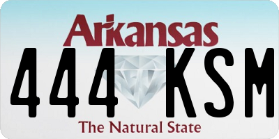 AR license plate 444KSM