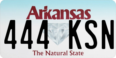 AR license plate 444KSN