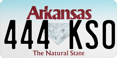AR license plate 444KSO