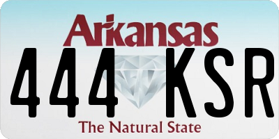 AR license plate 444KSR
